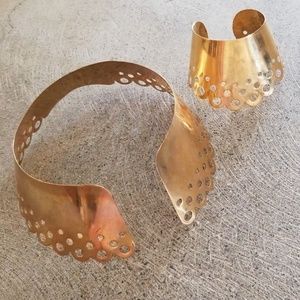 Solid brass set lot color necklace cuff